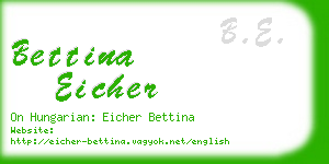 bettina eicher business card